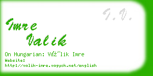 imre valik business card